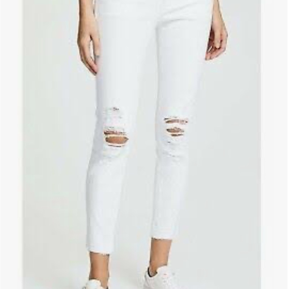 J Brand Women's White Distressed Jeans